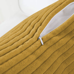 1pc Stripe Velvet Cushion Cover – Soft Luxury Cushion Case, Modern Textured Design, Machine Washable for Sofa & Bedroom Decor, Ideal Gift
