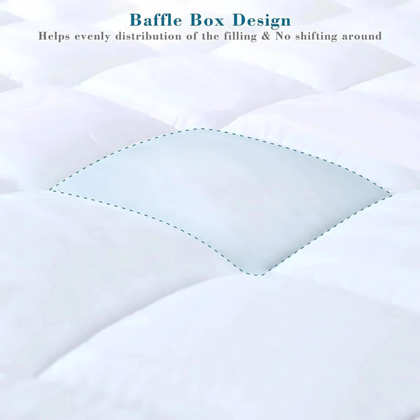 Divine Textiles - Luxury 4cm / 10cm Thick Mattress Topper – Ultra Soft, Smooth, and Supportive Bed Upgrade, Perfect for Adding Comfort and Freshness, Fits Single, Small Double, Double, and King Size Beds