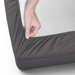 40cm Extra Deep Fitted Sheet – Solid Color Deep Pocket Sheet, Soft & Breathable Microfiber Bedding, All Seasons, Hotel-Quality, Machine Washable, Single, Double, King & Super King Sizes