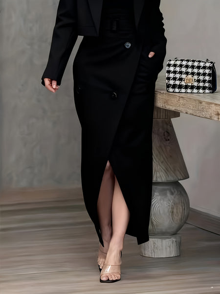 Two-Piece Set for Women Featuring an Elegant Blouse And a Skirt (LL168)