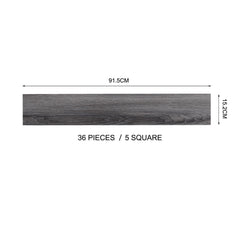 36-Piece Wood Effect Vinyl Flooring Self-Adhesive Floor Planks, 5.0m² PVC Floor Tiles for Indoor Living Room, Bedroom, Kitchen, Office