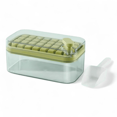 Ice Cube Tray with Lid and Bin, 56pcs Ice Cube Mold, 2 Trays & Ice Scoop, BPA