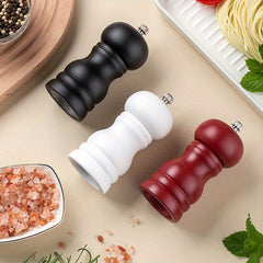 High Gloss Wooden Salt And Pepper Grinder Set