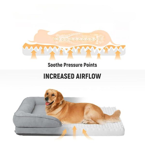 Orthopedic Dog Bed with Removable CoverFoam Pet Mattress for All-Season Comfort, Non-Slip Bottom, Fits Medium/Large/Small Dogs, Cozy Bedroom Accessory