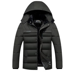 2025 New Fashion Fleece Hooded Winter Coat Men Thick Warm Mens Winter Jacket Windproof Gift for Father Husband Parka