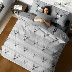 Printed Floral Duvet Sets 100% MicroFiber Super Soft Bedding Sets Button Closure With 2 Pillowcase Reversible Multicolored Duvet Covers Set