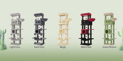 Cat Tree for Indoor Cats, 170cm Large Tall Cat Tower, Multi-Level Cats House with Condo, 8 Scratching Posts, Hammock, 4 Pom Poms