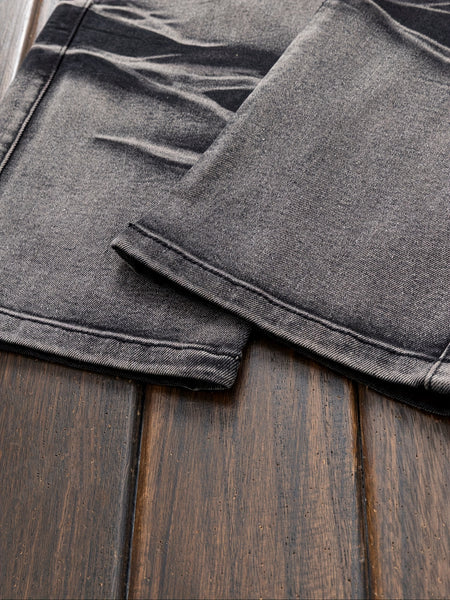 Fashionable Comfortable Street Style Casual All-Match Men'S Individual Multi-Pocket Biker Style Jeans