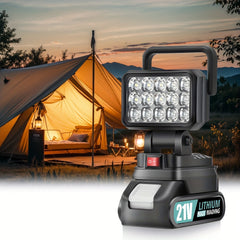 21V Portable LED Work Light, Outdoor Flashlight, Spotlight, Work Light, On-site Lighting, Workplace Lighting, with One Battery, Outdoor Construction Site Lighting, Christmas Gift,