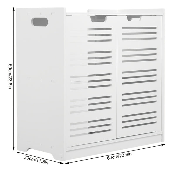 White Bathroom Cabinet, Waterproof Toilet Storage Cupboard Shelf Floor Standing Toilet Silm Shelf Storage Rack with Drawer Space Saver Organizer for Living Room Bedroom Kitchen Hallway 17 X 22 X 56Cm