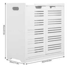 White Bathroom Cabinet, Waterproof Toilet Storage Cupboard Shelf Floor Standing Toilet Silm Shelf Storage Rack with Drawer Space Saver Organizer for Living Room Bedroom Kitchen Hallway 17 X 22 X 56Cm