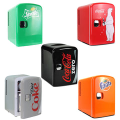 Coca-Cola 4L Mini Fridge 6 Can Portable 12V Cooler / Warmer in 5 Designs