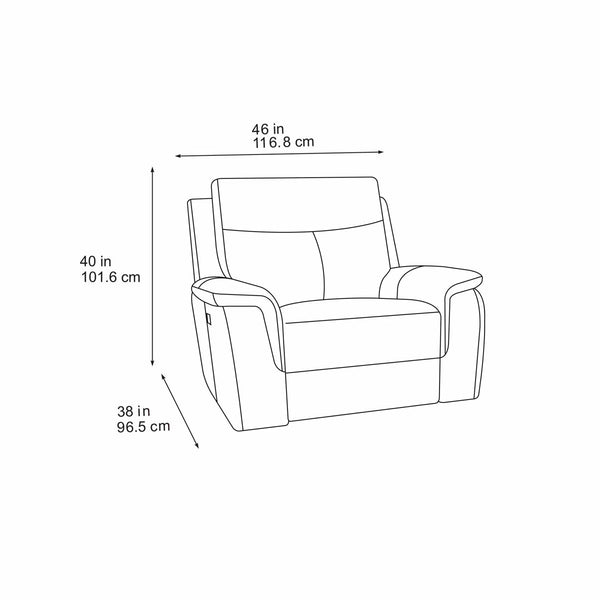 Maverick Grey Fabric Power Recliner Armchair