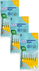 Tepe Interdental Brush, Original, Yellow, 0.7Mm/Iso 4, 8Pcs, Efficient Cleaning between Teeth, Plaque Remover and Dental Flosser for Small Gaps