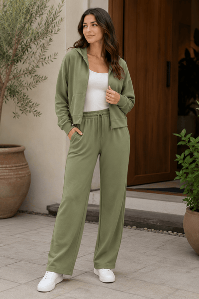 Women'S Soft Touch Tracksuit Set, Zip Up Hooded Jacket & Joggers, Casual 2pcs Lounge Wear Co Ord Outfit, Casual and Sports Wear, Gym Wear Street Wear