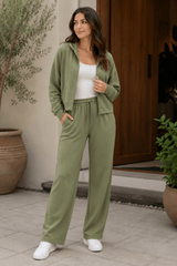 Women'S Soft Touch Tracksuit Set, Zip Up Hooded Jacket & Joggers, Casual 2pcs Lounge Wear Co Ord Outfit, Casual and Sports Wear, Gym Wear Street Wear