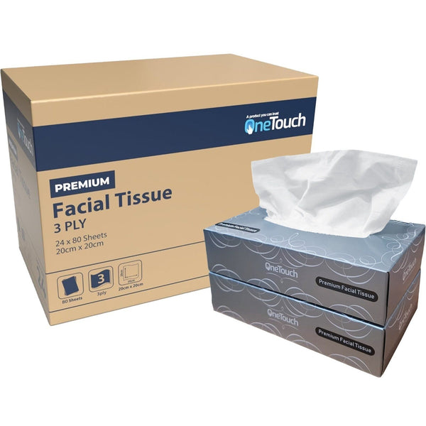 3 Ply Facial Tissues Soft & Premium Tissue Paper 80 Sheets per Box for Home Office Travel Hypoallergenic Tissue, Skin-Friendly Tissue Everyday Disposable Tissues 24 Boxes