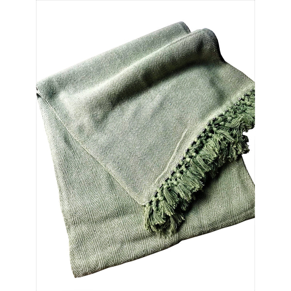 Cotton Herringbone Sofa Throw Blanket 260x260cm (perfect for KING sized bed) – Soft, Cozy & Warm Bed or Sofa Blanket, 13 Colours, Machine Washable, Hypoallergenic, Perfect Gift for Home or Travel