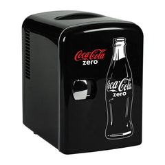 Coca Cola 4L Mini Fridge Coke Zero 6 Can Portable 12V Cooler / Warmer in Black