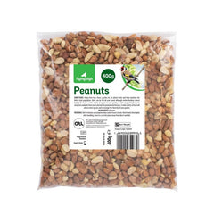 Natural Peanuts for Wild Birds High Energy Bird Feed Ideal for Garden Feeding, Suitable for Feeders and Tables, Available in 400g Packs