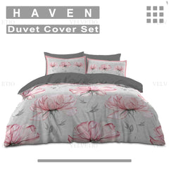 VELVETIO Haven Reversible Microfiber Duvet Cover Set Durable, Easy Care Bedding with Button Closure and Matching Pillowcases