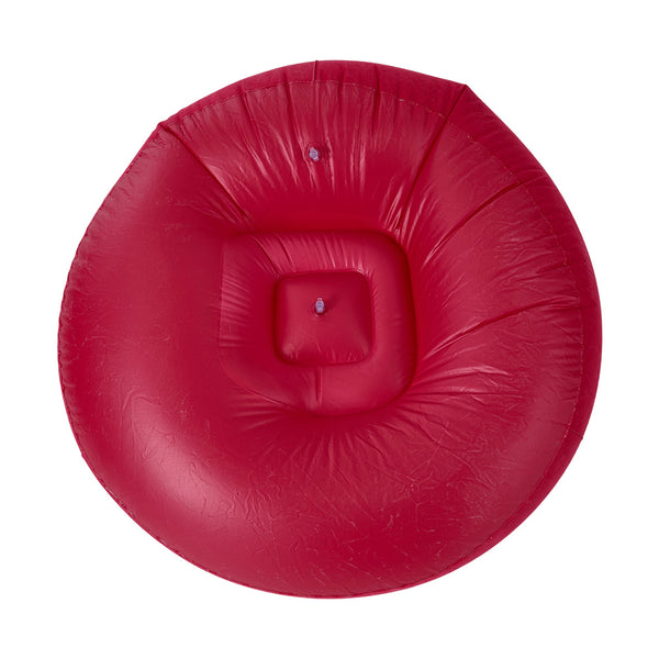 1pc Essential Home Item: Beanbag Sofa - Rose Red Spherical Inflatable Sofa, Large Inflatable Sofa, Complete with Manual Pump, Suitable for Living Room/Porch/Bedroom, Dimensions 100 X 100 X 58.5 Cm