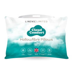Linens Limited Soft Pillows, Made in the UK, Cloud Comfort, Soft and Firm with Orthopedic Support, Non-Allergenic Polycotton Polyester Hollowfibre, Machine Washable