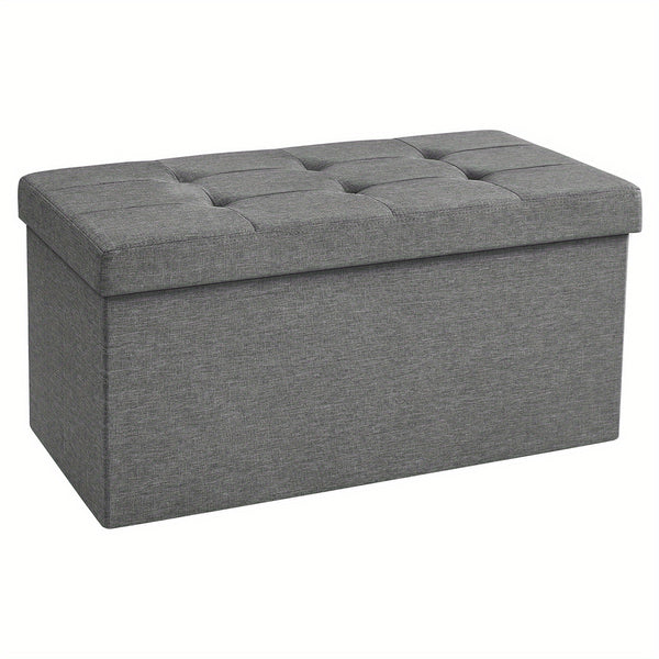 80L Large-Capacity Foldable Storage Stool Is Suitable for Storage Footstool in Living Room, Corridor and Bedroom.