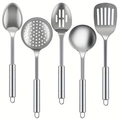 5pcs Stainless Steel Home Kitchen Cooking Tool Utensil Set Spoon Turner Masher