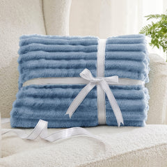 1pc Thickened Blanket Soft And Comfortable Faux Rabbit Hair Reversible Blanket Thermal Blanket Nap Blanket Air Conditioning Blanket Office Outdoor Camping Gift Blanket Perfect for All Seasons