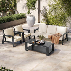 Atleisure Brentley 4 Piece Deep Seating Patio Set + Cover