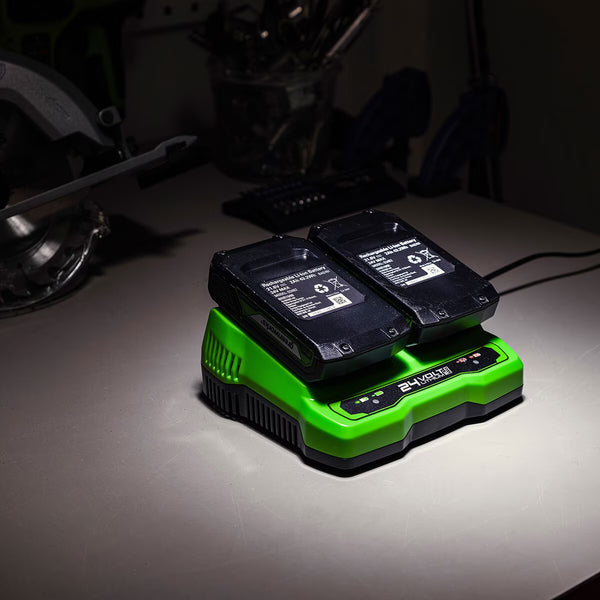 Greenworks 24V Twin Battery Charger