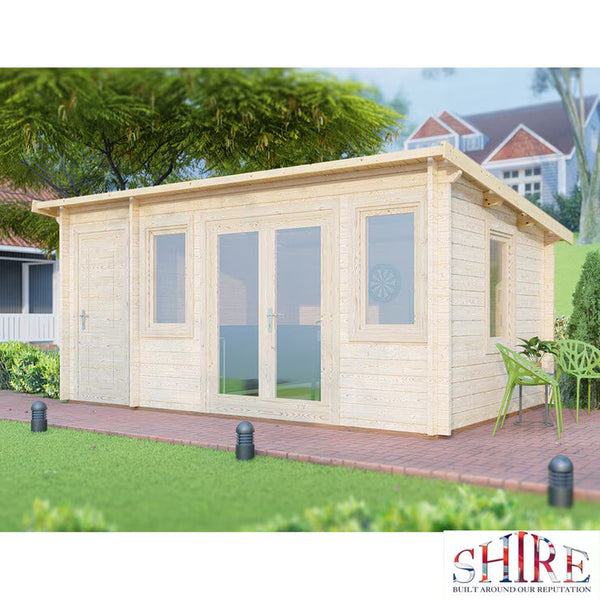 Shire Rydal 44mm Log Cabin 17 x 10ft (5.1 x 3m)