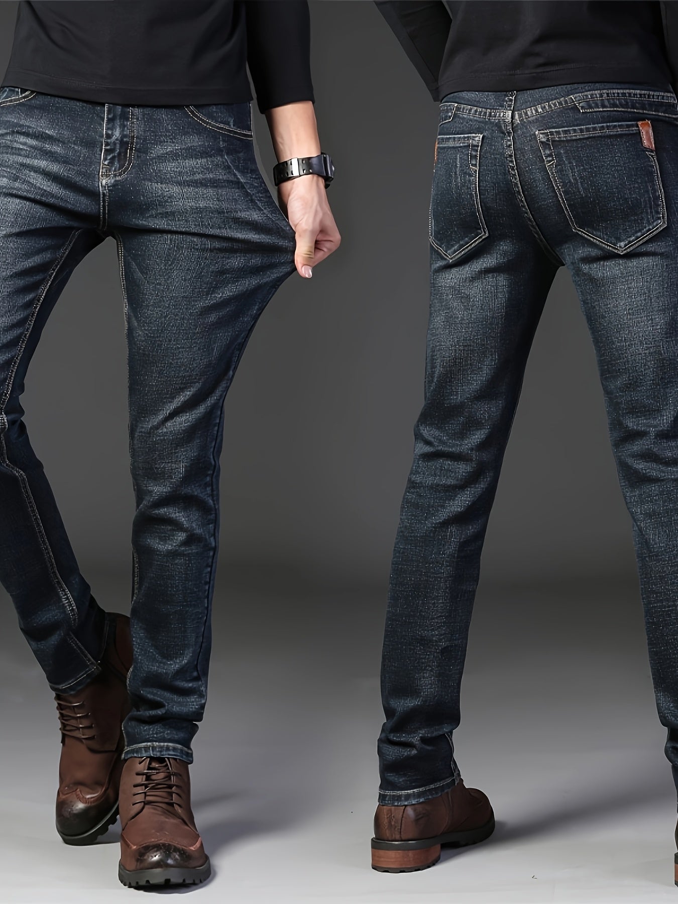 New Summer Men's Denim Business Pants for Men