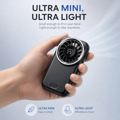 Handheld Mini Fan, Upgrade Strong Cool Wind, 5 Speeds, USB Rechargeable, Compact Pocket-Sized Portable Small Personal Fan for Travel, Cruise, Concerts, Makeup, Summer Gifts for Women Men