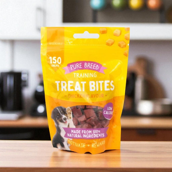 Pet Dog Treats Training Bites Dry Chicken Cubes 100G | Healthy Protein-Rich Dog Snacks | Puppy Training Rewards Chewy Dog Food