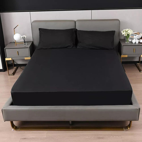 ELAFY Extra Deep 25CM Fitted Sheet Bed Sheets Single Double King Super King Bed Size cotton rich Feels super soft