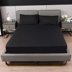 ELAFY Extra Deep 25CM Fitted Sheet Bed Sheets Single Double King Super King Bed Size cotton rich Feels super soft