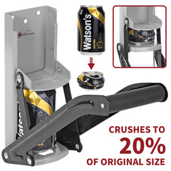 Vinsani Can Crusher with Bottle Opener 2 in 1 Heavy Duty Can Recycler PET Bottles 12oz 16oz up to 500ml Tin Can Soda Beer Cans Kitchen Recycling Tool for Home Kitchen