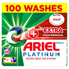 Ariel Platinum Plus Extra Stain Removal Pods, 120 Pods