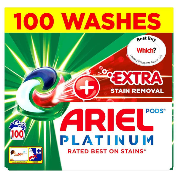 Ariel Platinum Plus Extra Stain Removal Pods, 120 Pods