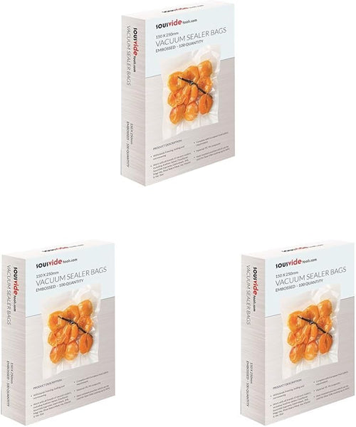 Sousvidetools | Vacuum Sealer Bags | Pack of 100 | 30Cm X 40Cm | Embossed Food Storage | Sous Vide Cooking, Freezing & Microwaving | [SVT-06005]
