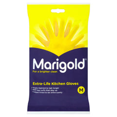 Marigold Extra Life Kitchen Gloves, 6 Pack in Medium