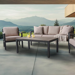 Agio Stockholm 4 Piece Deep Seating Patio Set + Cover