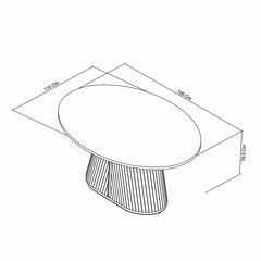 Bentley Designs Vega Scandi Light Oak Dining Table, Seats 4