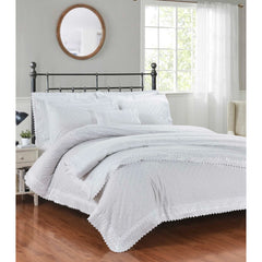 Serenity Stitch Broderie Anglaise Lace Trim | 2 Options Available: 50 X 30Cm Boudoir Cushion & Pair of Pillowcases | Available in 2 Colours | UK Based Brand | Fast Dispatch from UK Fulfillment Centre
