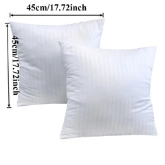 2/4/8-Pack Decorative Throw Cushion Cores, Hotel-Grade Premium White Satin Stripes Cushion Pads Deep Fill Inner Hollowfiber Filled Cushions Inserts (14