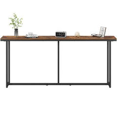 Costoffs Console Table Entryway Table, Modern Long Sofa Table Simple Wooden Side Table for Hallway Living Room Home Office, Furniture for Home, Rustic Brown