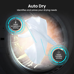 Hisense DH1Q802BW2 60Cm Freestanding 8 KG Heatpump Front Load Tumble Dryer, 16 Programmes, Auto Dry, Steam Refresh, Allergy Care - White