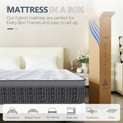King Size Mattress (150x200x28cm/135x190x28cm) 2000+ Pocket Springs & Gel Memory Foam 7-Zone Ortho Support Reinforced Reduction Medium Firm Fits King Size Bedding 45cm Rolled Box (Christmas, Halloween Valentine's Day gifts), 200-Night Trial Christmas gift